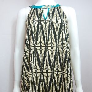 THML Teal Black Long Sleeveless Dress NWT